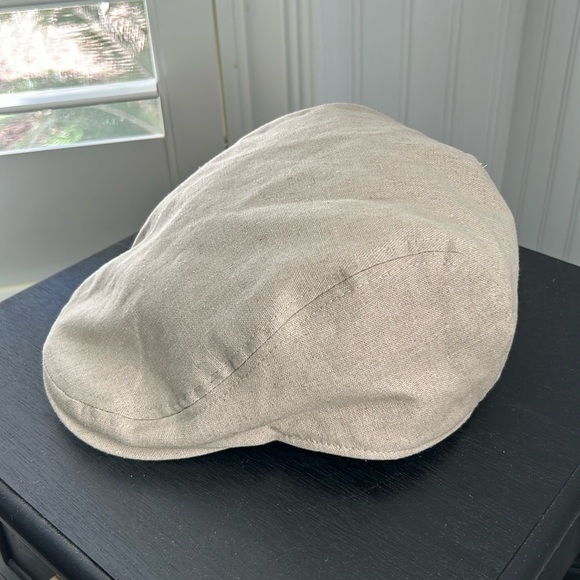 G.H. Bass & Co. Men's Linen/Cotton Beige Driving Cap Hat Golf Casual Men - Picture 2 of 13